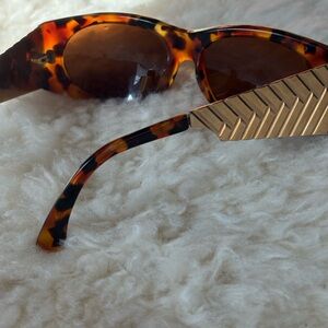 Tortoise Shell Sunglasses with Gold Accent